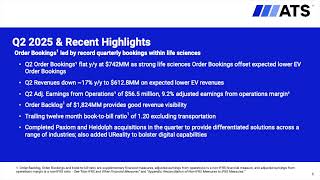 ATS Corporation ATS Q2 2025 Earnings Presentation [upl. by Yroj]