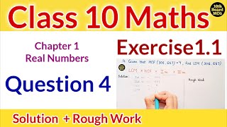 class 10 maths  Exercise 11  Question 4  Chapter 1  Real Numbers  find lcm of 306 and 657 [upl. by Ahsirtap603]