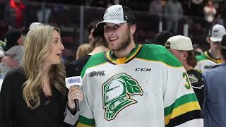 OHL Championship Series Game 4 PostGame Michael Simpson [upl. by Still362]