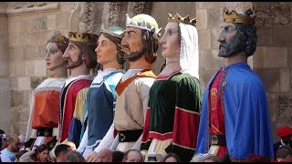 Fiestas de Tudela 2018 Comparsa de Gigantes y Cabezudos [upl. by Ettenajna]