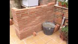 Como se hace una barra de ladrillo rustico  Rustic brick bar  Construction  Parte 1 [upl. by Naimad330]