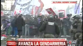 C5N TRANSITO AVANZA LA GENDARMERIA EN PANAMERICANA [upl. by Fair]