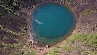 Kerið Iceland  Drone flyover 4k [upl. by Timmie]