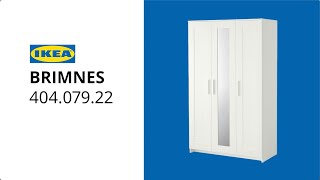 IKEA BRIMNES Wardrobe with 3 doors assembly instructions [upl. by Eatnuhs]