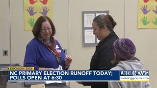 Polls open Tuesday morning for NC primary election runoff [upl. by Nahgen269]