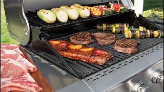 Nexgrill 4 Burner Propane Gas Grill Perfect for Outdoor Cooking Tailgating BBQ Backyards Review [upl. by Andra]