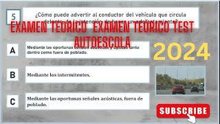 Examen teorico DGT 2024 ESPAÑA TEST EXAMEN TEÓRICO TEST AutoEscola [upl. by Halbert]