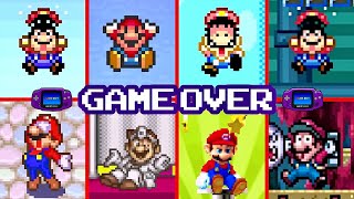 All Mario Game Boy Advance GAME OVER Screens [upl. by Alilak243]