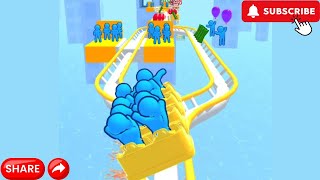 New 📲 🎯 Runner coaster 3D Gameplay Android ios part 1 level 1 12 videogames trending [upl. by Neerehs]