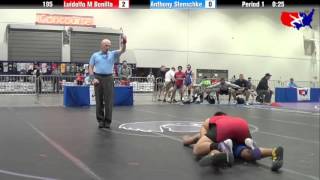 Luidolfo M Bonilla vs Anthony Stenschke at 2013 West Jr Freestyle Regional [upl. by Raquel]