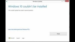 FIX We Couldnt Install Windows 10 Tutorial [upl. by Lanti]