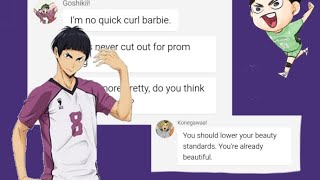 Prom queen  Beach bunny  Haikyuu lyric prank  angsty goshiki  kogagoshi [upl. by Gavrah]