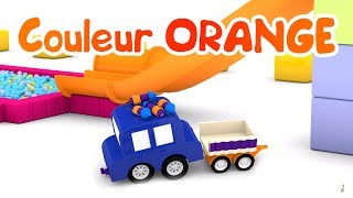 Dessin animé éducatif pour enfants de 4 voitures  Couleur orange [upl. by Broadbent]