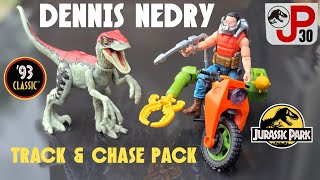 Jurassic Park 93 Classic Dennis Nedry Track amp Chase Pack Review 2024 mattel [upl. by Sabian]