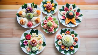 🥕How To Carve Carrots Into A Beautiful Flower Platter Fruitcarving Vegetables [upl. by Frants]