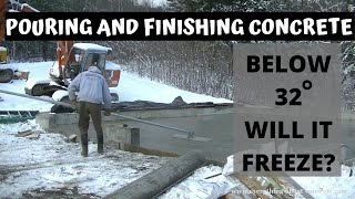 Pouring And Finishing Concrete In Freezing Cold Temperatures [upl. by Priebe]