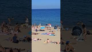 BARCELONETA BEACH ON JULY 2024  WALKING AROUND BARCELONA BEACH [upl. by Silin]