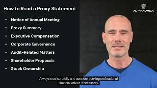 Understanding SEC Proxy Statements [upl. by Alexandria]