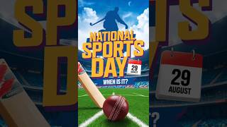 When is National Sports Day celebrated shorts gkstudyinclass [upl. by Justino]