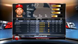 MLB 2K12 Franchise EP 1 Fantasy Draft [upl. by Eihtur]