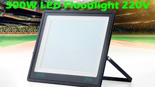 300W LED Floodlight 220V Outdoor Spotlight Tempered Glass Flood Lights IP66 Waterproof LED Projector [upl. by Malinin]