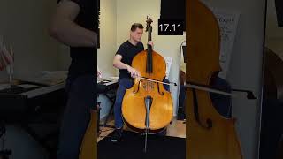 Longest Double Bass Bow Hold 45Second Tone Challenge Bass [upl. by Aleihs]