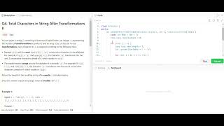 Q4 Total Characters in String After Transformations II  Leetcode Contest Solution Today in c [upl. by Nyladam]