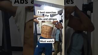 5 best 💯exercises for abs and obliges 💪gymtips gymexercises gymguider shortsfeed gymvideo [upl. by Dibbrun]