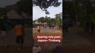 Sparing voly Japara VS Timbang  supporter nya rame sendiri 😁 bolavoli latepost [upl. by Gaylene251]