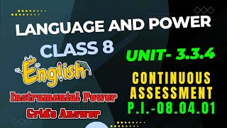 Class 8 English 334Class 8 English Chapter 3 language and power  Class 8 English Page 39 [upl. by Selhorst]