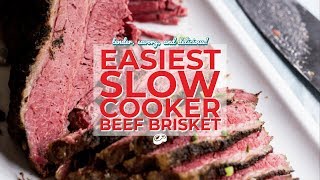 The Easiest Slow Cooker Brisket Recipe [upl. by Marley620]