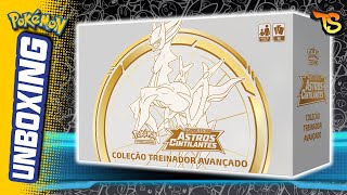 SPEED Unboxing da Coleção Treinador Avançado de Astros Cintilantes EE9  Pokémon TCG [upl. by Novonod]