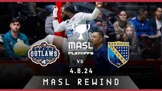 Match Replay  Texas Outlaws vs San Diego Sockers  MASL Western Conference Semifinals  4824 [upl. by Kennett255]