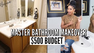 DIY SMALL BATHROOM MAKEOVER ON A BUDGET  MASTER BATHROOM MAKEOVER ON A BUDGET  DIY LUXURY BATHROOM [upl. by Ellie]