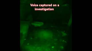 This voice was captured on one of our investigations from 2018 at carnsalloch house kirkton [upl. by Amin559]