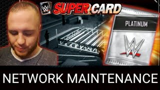 Noology WWE Supercard Season 4  NETWORK MAINTENANCE Platinum Pack Opening Road to Glory  More [upl. by Banquer]