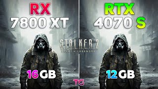 STALKER 2  RTX 4070 SUPER vs RX 7800 XT  1080p  1440p  4K [upl. by Koffler]