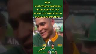 Watch Sacha Feinberg Mngomezulu special moment with his father in the crowd after his debut for the [upl. by Imot]