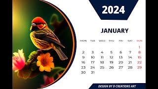 Calendar Design in Photoshop  Photoshop Tutorial Desk Calendar Design [upl. by Arodnap763]