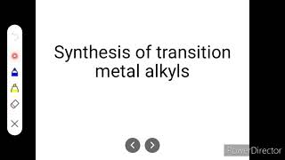 Synthesis of transition metal alkylsMSc chemistryOrganometallic chemistry MScPS chem education [upl. by Isewk]