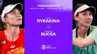 Elena Rybakina vs Cristina Bucsa  2024 Adelaide Round of 16  WTA Match Highlights [upl. by Dranel335]