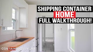 Our Shipping Container Home FULL TOUR [upl. by Enwahs527]