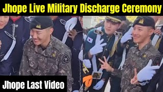 BTS Jhope Live Discharge Ceremony 🔴  Jhope Military Last Event [upl. by Notgnimer740]