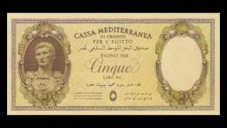 All Military Egypt Banknotes of Italian occupation  5 Piastre to 50 Lire in HD [upl. by Ancelin]