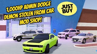 Greenville Wisc Roblox l STOLEN Dodge Demon High Speed POLICE CHASE Update Roleplay [upl. by Corley]