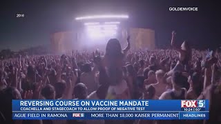 Coachella Reverses Course On COVID Vaccine Mandate For 2022 Festival [upl. by Buatti]