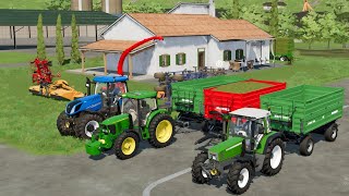 GRASS BALES MAKING amp HARVESTING IN FS22  FARMING SIMULATOR 22 [upl. by Ahsinak]