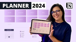 Como se organizar digitalmente em 2024 Planner Notion [upl. by Syned]