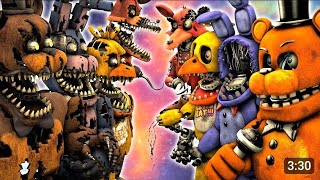 FNAF FIGHT WITHERED VS NIGHTMARE VR FNAF FIGHT WITH HEALTHBAR [upl. by Aylad]