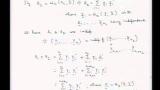 Mod01 Lec09 Random sampling from multivariate normal distribution and Wishart distribution  II [upl. by Lagasse]